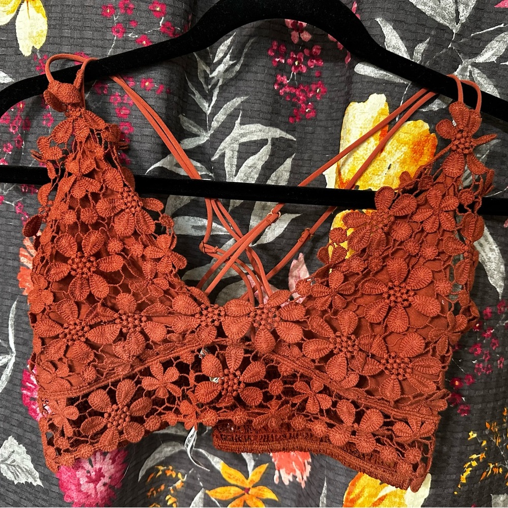 Free People rust bralette small NWOT